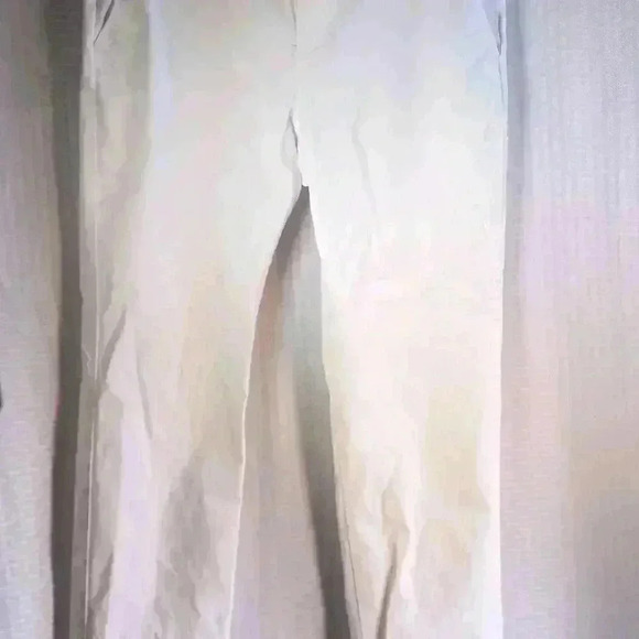 Women's Tommy Hilfiger Size 12 White flat front straight leg pants stretch - Picture 3 of 14